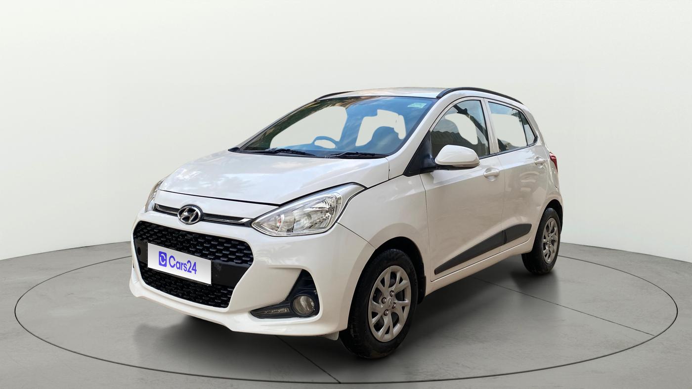 2017 Hyundai Grand i10 SPORTZ (O) 1.2 KAPPA VTVT, Petrol, Manual, 45,476 km, Left Front Diagonal