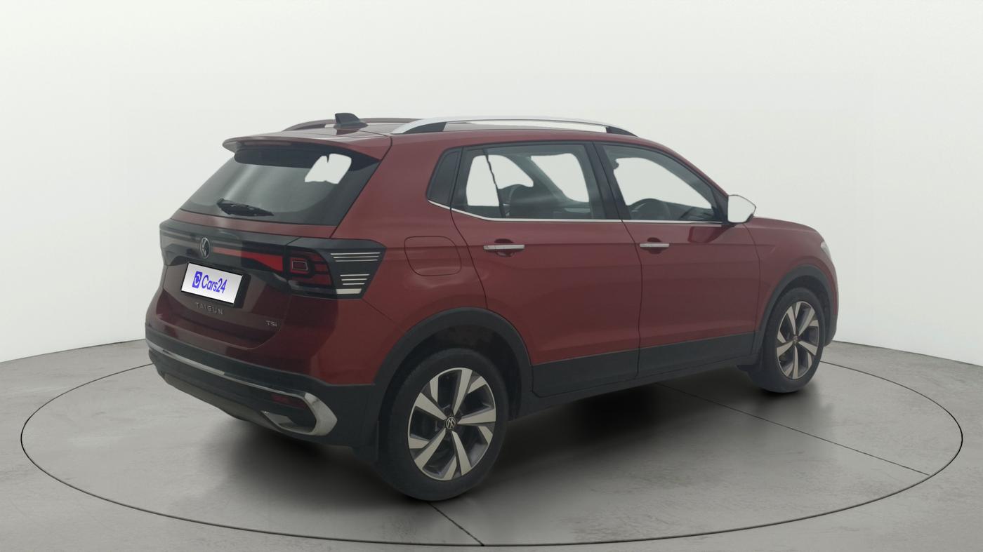 2022 Volkswagen TAIGUN TOPLINE 1.0 TSI MT, Petrol, Manual, 7,103 km, Right Back Diagonal