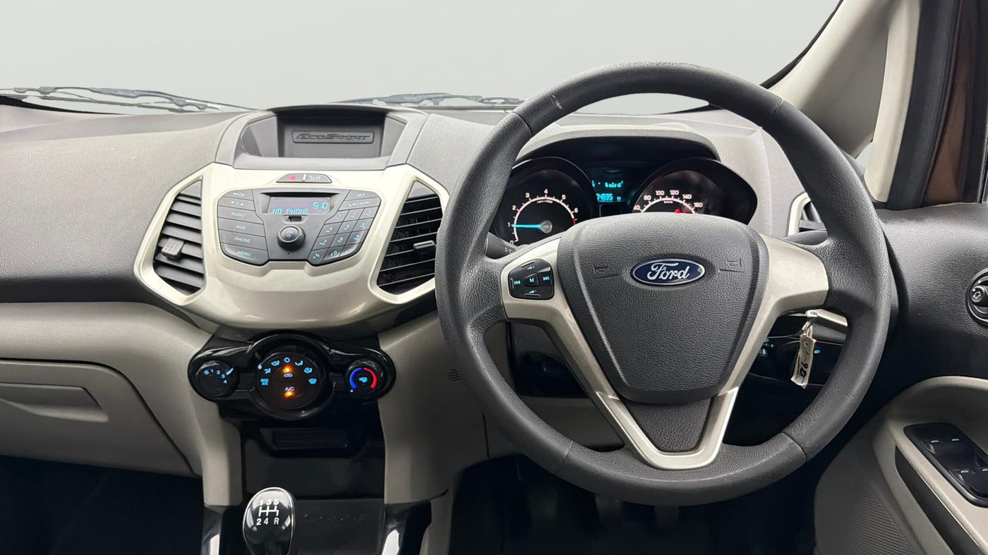 2016 Ford Ecosport TREND 1.5L PETROL, Petrol, Manual, 1,04,834 km, Steering Wheel Close Up