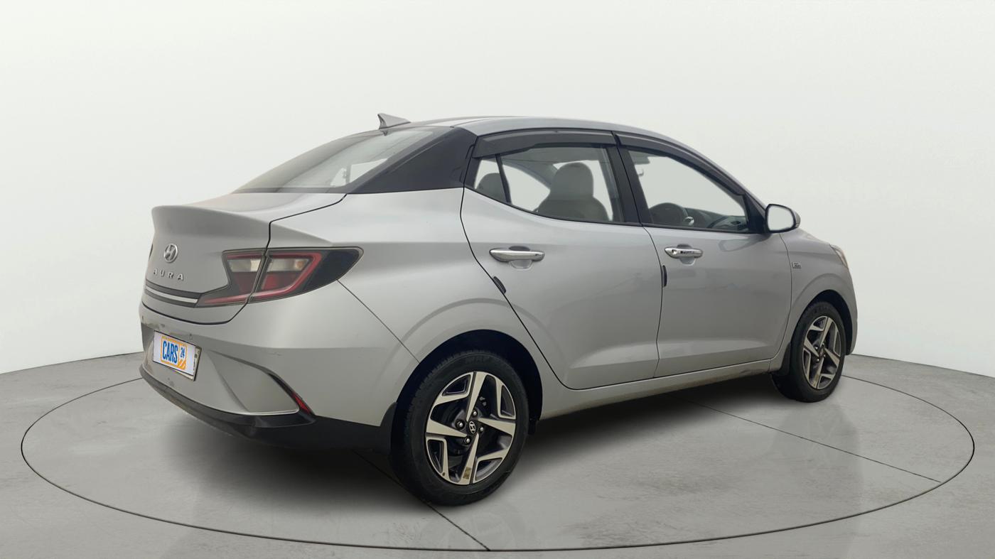 2021 Hyundai AURA SX PLUS 1.2 AMT, Petrol, Automatic, 33,045 km, Right Back Diagonal