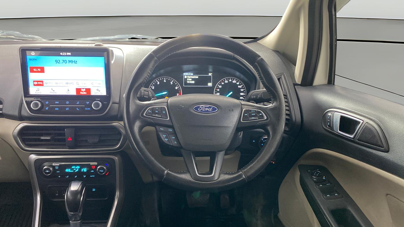 2019 Ford Ecosport TITANIUM + 1.5L PETROL AT, CNG, Automatic, 69,791 km, Steering Wheel Close Up