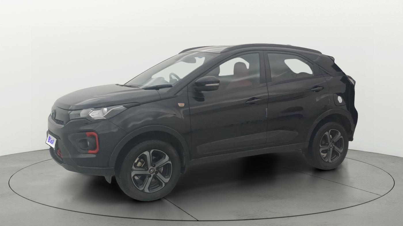 2023 Tata NEXON XZA PLUS LUX SUNROOF RED DARK PETROL, Petrol, Automatic, 29,740 km, Left Front Diagonal
