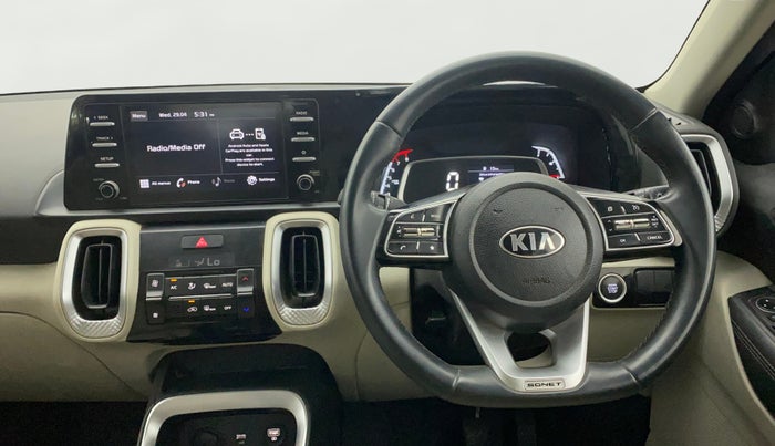2021 KIA SONET HTX 1.0 IMT, Petrol, Manual, 39,788 km, Steering Wheel Close Up