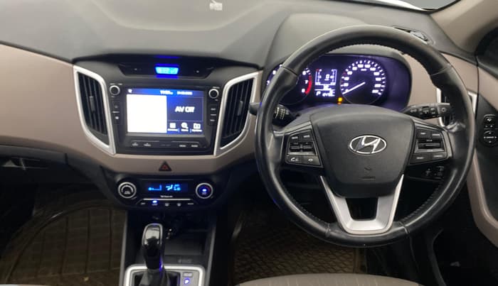 2018 Hyundai Creta SX AT 1.6 PETROL, Petrol, Automatic, 1,24,756 km, Steering Wheel Close Up