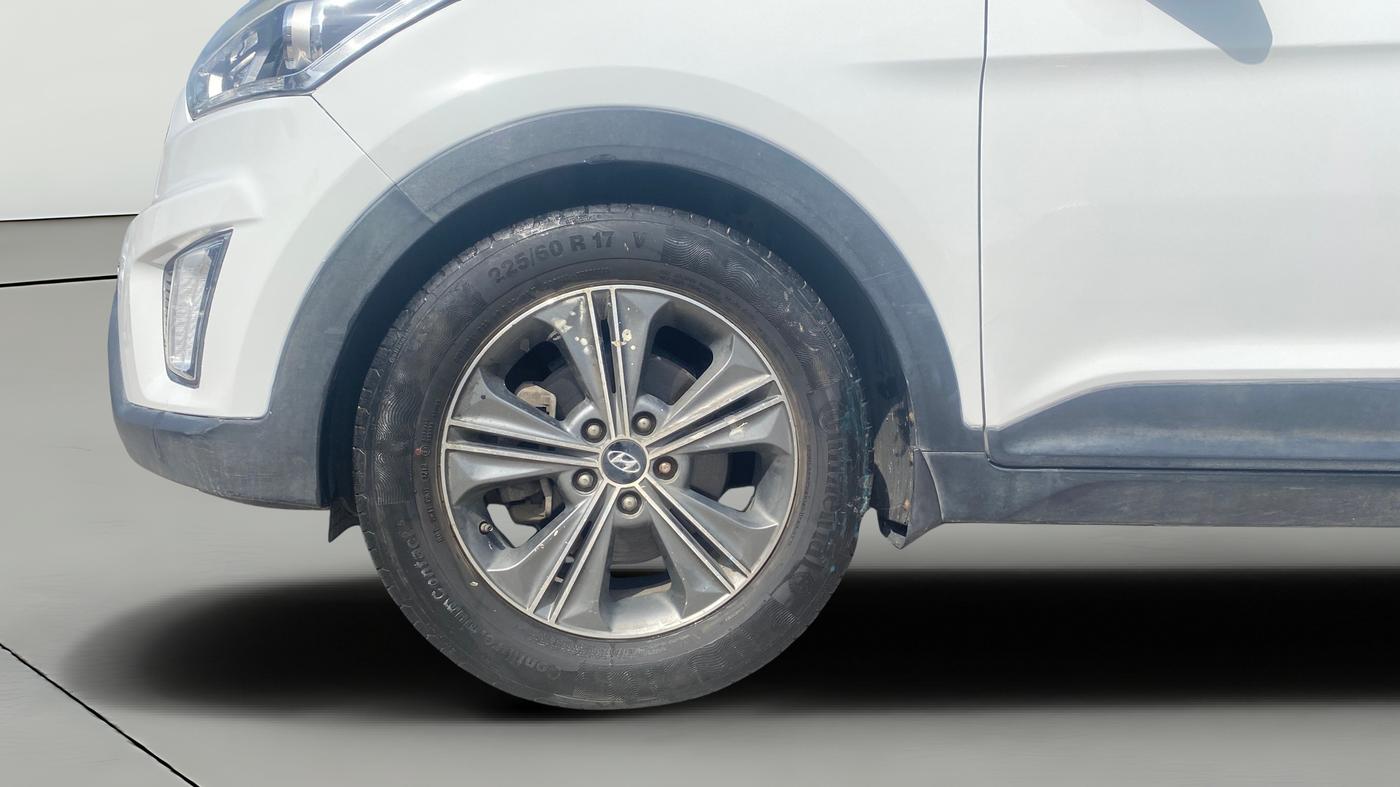 2016 Hyundai Creta SX PLUS  ANNIVERSARY EDITION 1.6 PETROL, Petrol, Manual, 1,05,639 km, Left Front Wheel