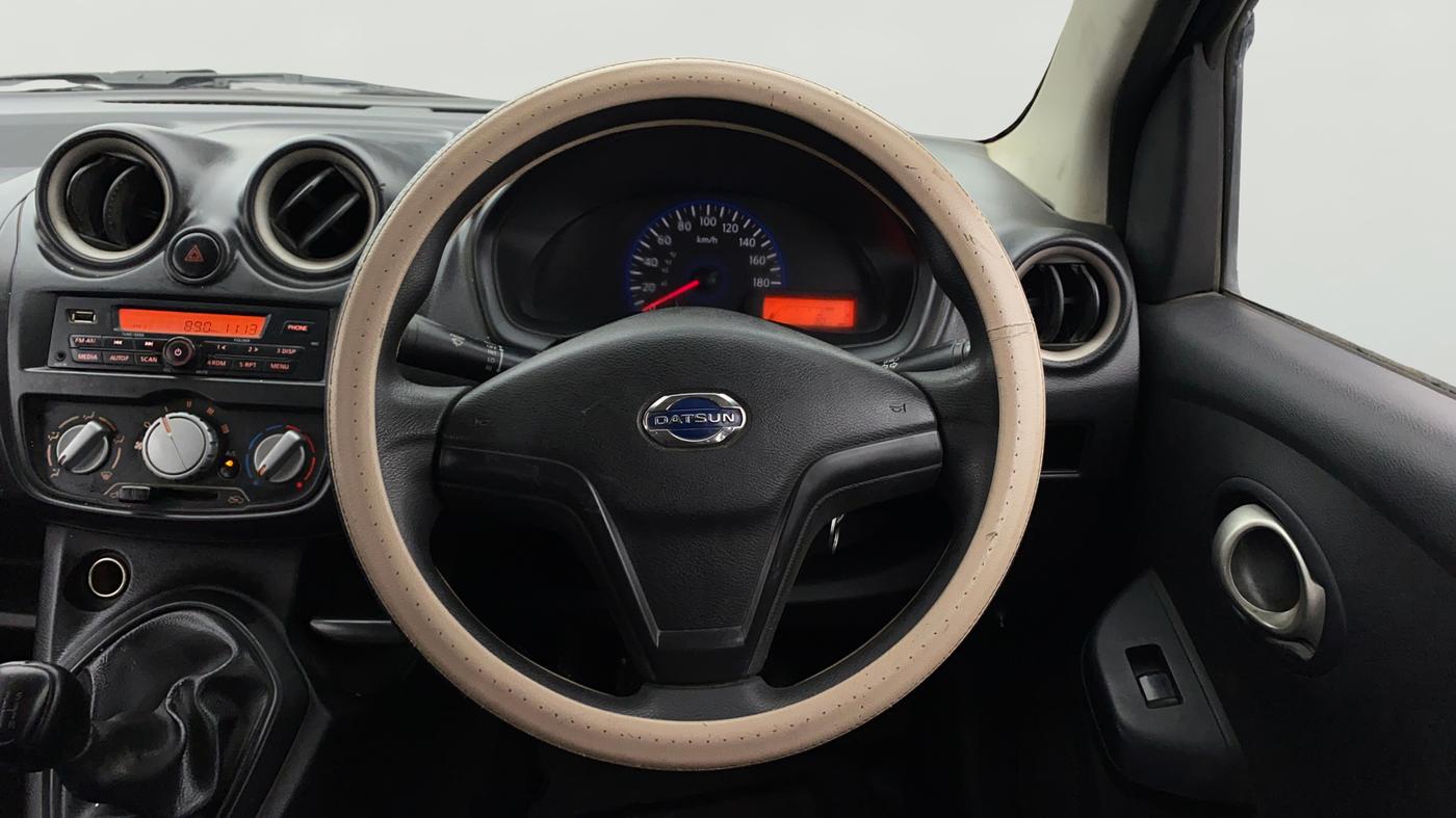 2018 Datsun Go Plus T, Petrol, Manual, 60,365 km, Steering Wheel Close Up