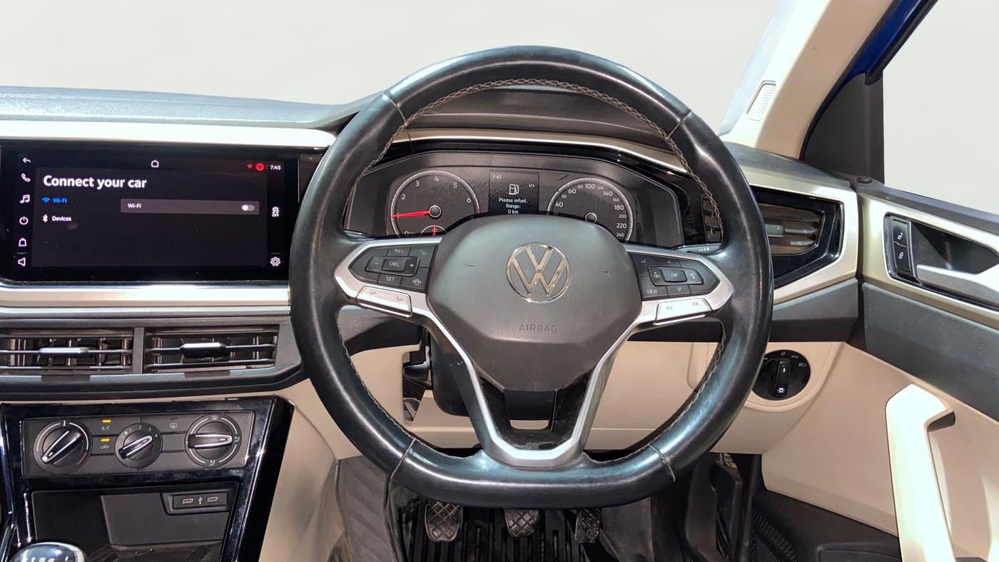 2022 Volkswagen VIRTUS HIGHLINE TSI 1.0 MT, Petrol, Manual, 59,114 km, Steering Wheel Close Up