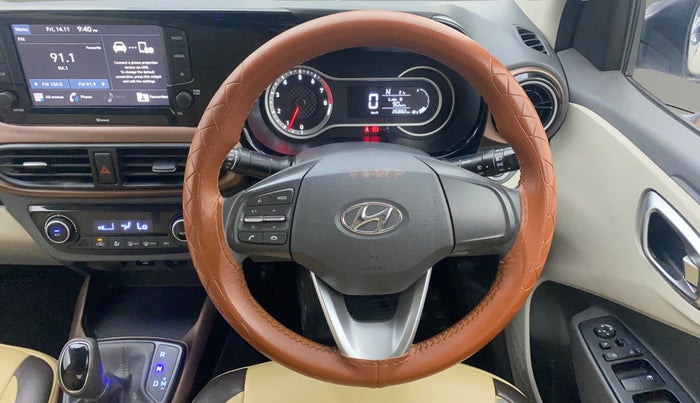 2021 Hyundai AURA SX PLUS 1.2 AMT, Petrol, Automatic, 26,881 km, Steering Wheel Close Up