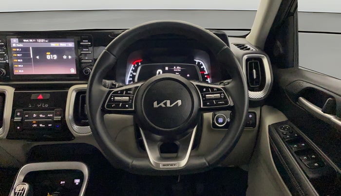 2023 KIA SONET HTX 1.0 IMT, Petrol, Manual, 7,511 km, Steering Wheel Close Up