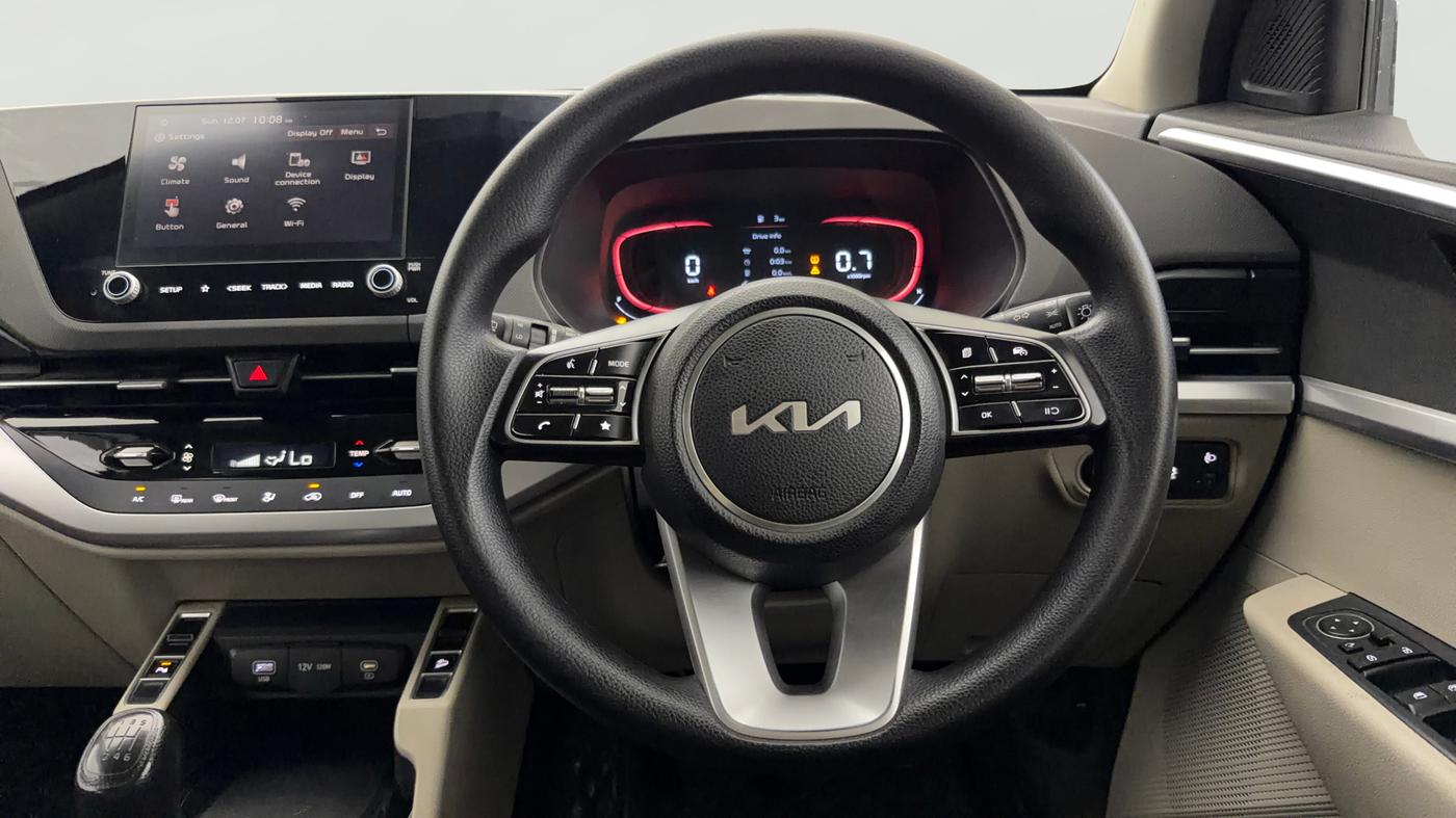 2022 KIA CARENS PRESTIGE PLUS 1.5 DIESEL 7 STR, Diesel, Manual, 95,077 km, Steering Wheel Close Up