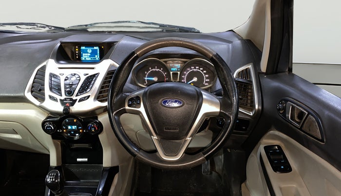 2014 Ford Ecosport TITANIUM 1.0L ECOBOOST, Petrol, Manual, 1,06,819 km, Steering Wheel Close Up