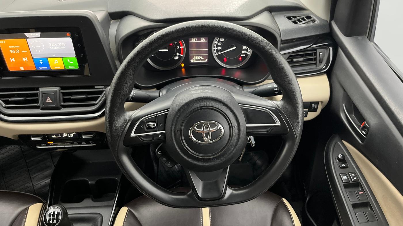 2023 Toyota Glanza S, Petrol, Manual, 23,363 km, Steering Wheel Close Up