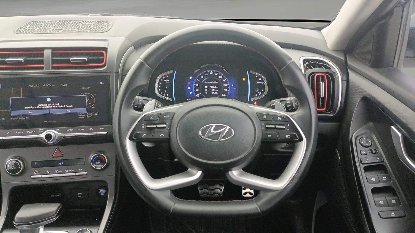 2021 Hyundai Creta SX (O) 1.4 TURBO DCT, Petrol, Automatic, 97,391 km, Steering Wheel Close Up