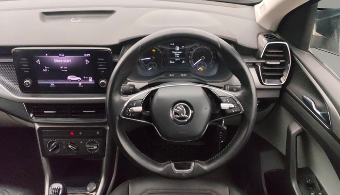 2022 Skoda KUSHAQ AMBITION 1.0L TSI MT, Petrol, Manual, 49,545 km, Steering Wheel Close Up