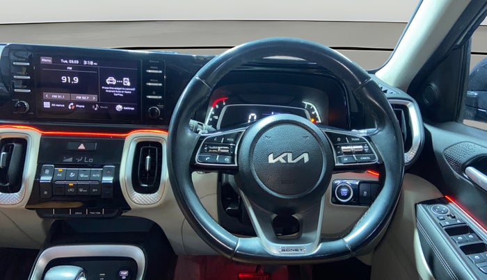 2022 KIA SONET HTX 1.5 AT, Diesel, Automatic, 63,174 km, Steering Wheel Close Up