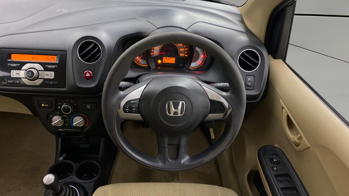 2014 Honda Brio S MT, Petrol, Manual, 46,204 km, Steering Wheel Close Up
