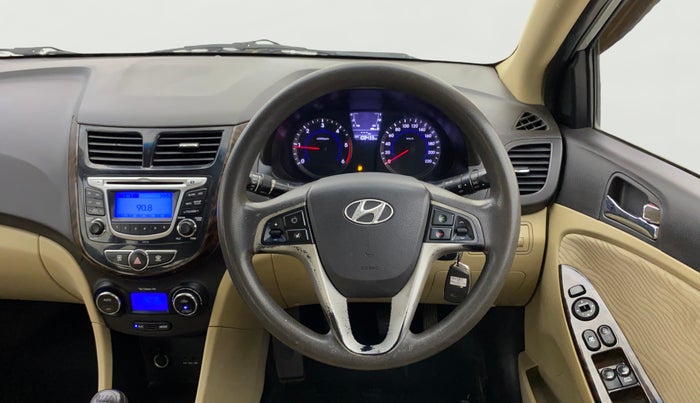 2014 Hyundai Verna FLUIDIC 1.4 CRDI CX, Diesel, Manual, 1,08,392 km, Steering Wheel Close Up