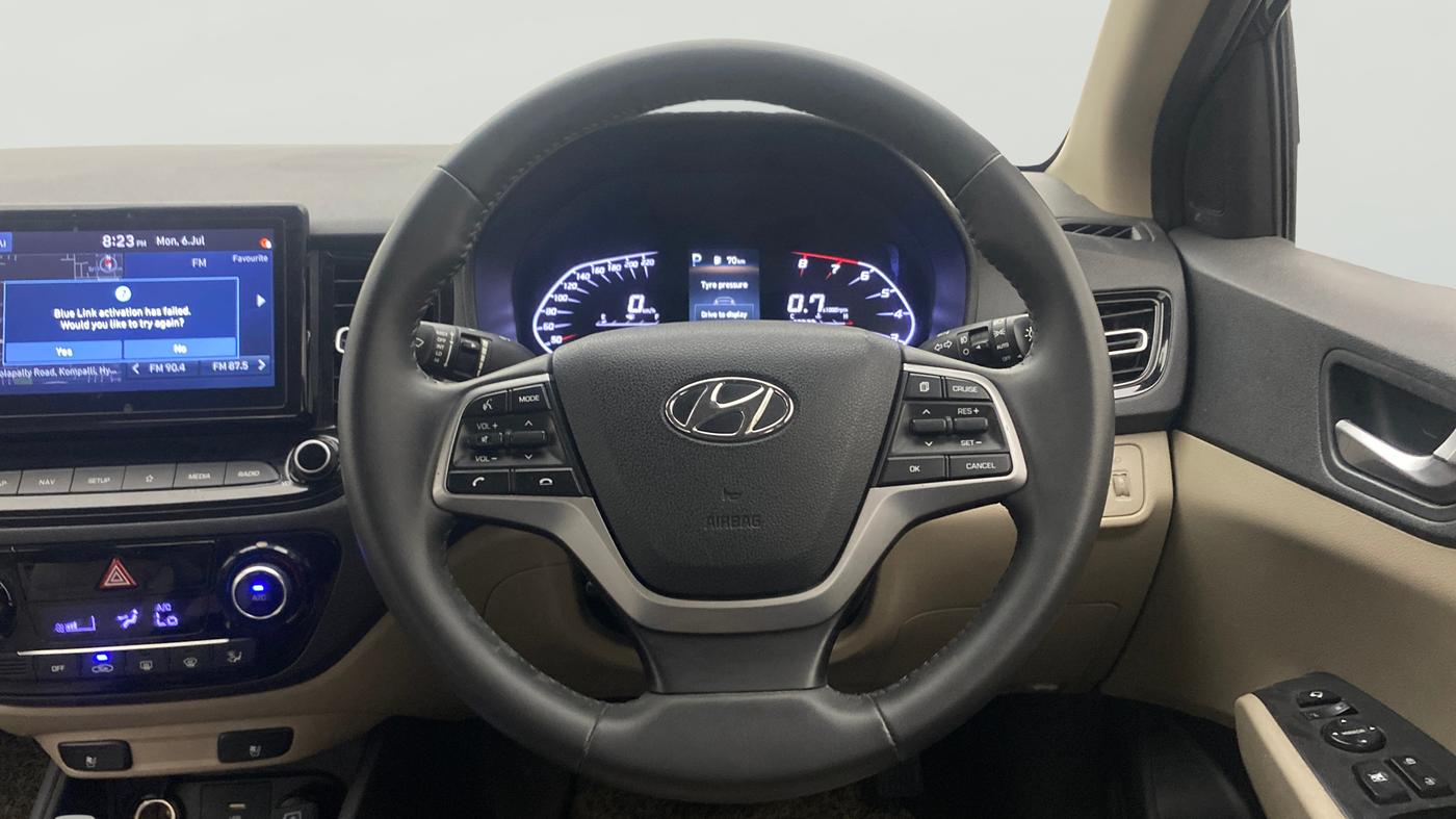 2021 Hyundai Verna SX (O) 1.5 VTVT IVT, Petrol, Automatic, 44,578 km, Steering Wheel Close Up