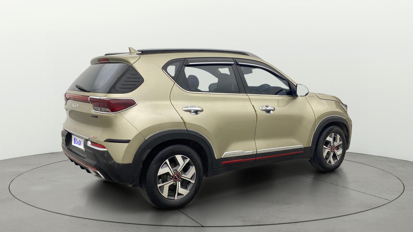2021 KIA SONET GTX PLUS 1.0 DCT, Petrol, Automatic, 1,07,524 km, Right Back Diagonal
