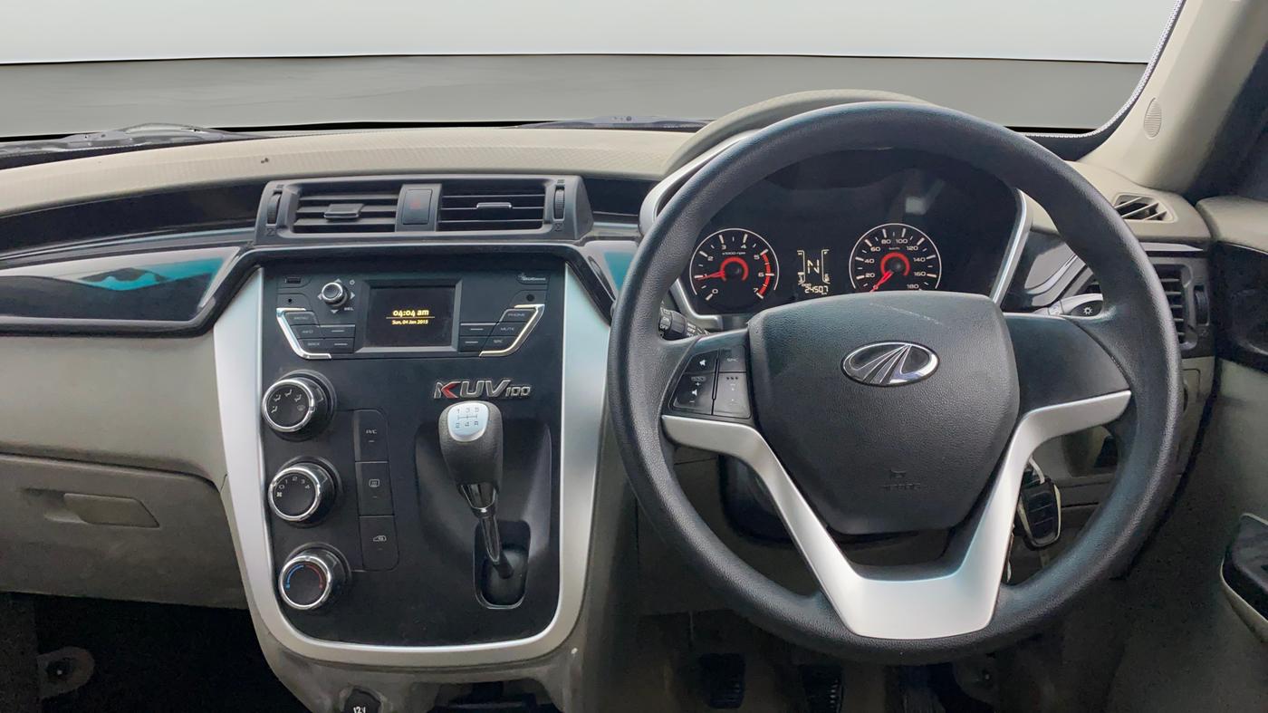 2016 Mahindra Kuv100 K8 5 STR, Petrol, Manual, 24,538 km, Steering Wheel Close Up