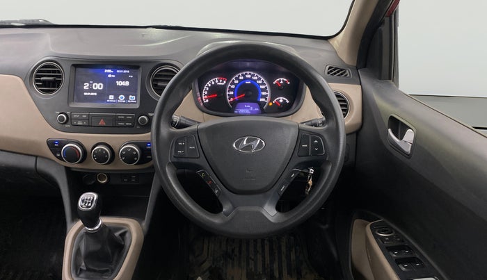 2017 Hyundai Grand i10 SPORTZ (O) 1.2 KAPPA VTVT, Petrol, Manual, 1,28,898 km, Steering Wheel Close Up