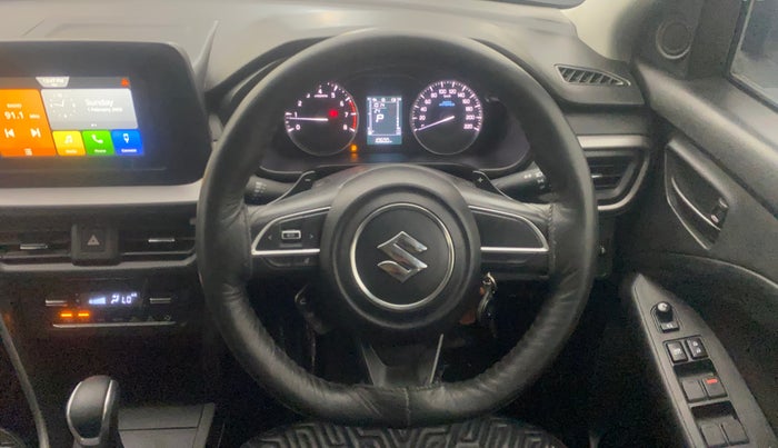 2022 Maruti BREZZA VXI AT SMART HYBRID, Petrol, Automatic, 10,563 km, Steering Wheel Close Up