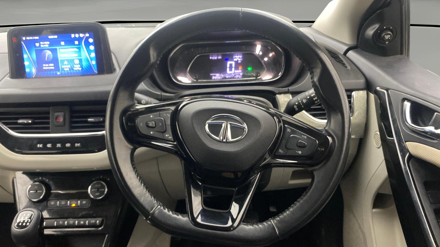 2022 Tata NEXON XZ PLUS (O) PETROL, Petrol, Manual, 34,208 km, Steering Wheel Close Up