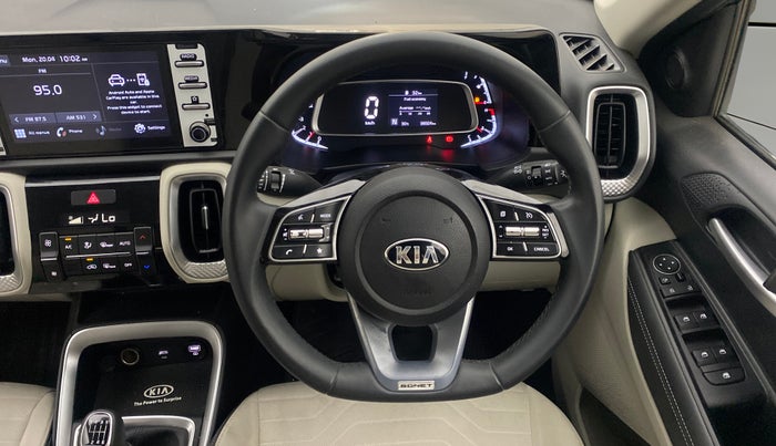 2020 KIA SONET HTX 1.0 IMT, Petrol, Manual, 38,291 km, Steering Wheel Close Up