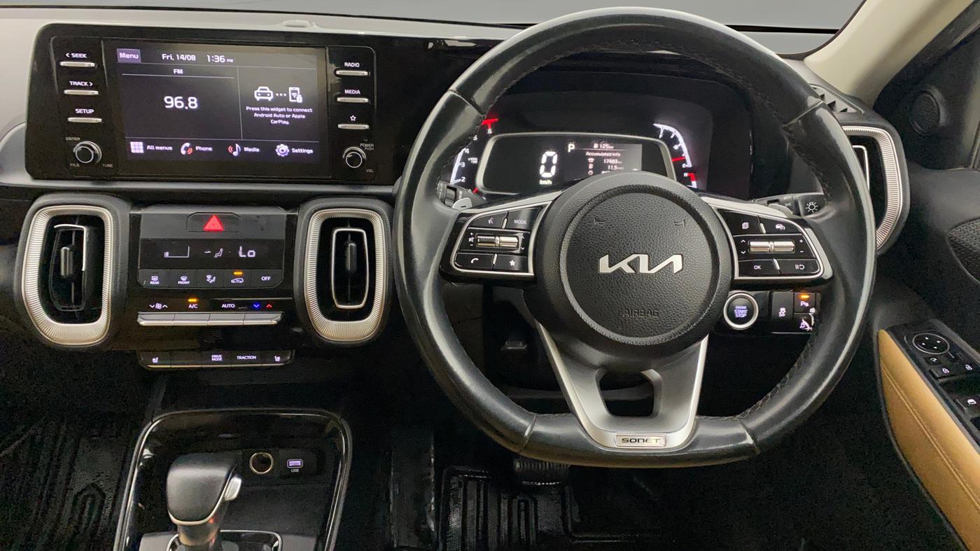 2024 KIA SONET HTX 1.5 AT, Diesel, Automatic, 61,870 km, Steering Wheel Close Up