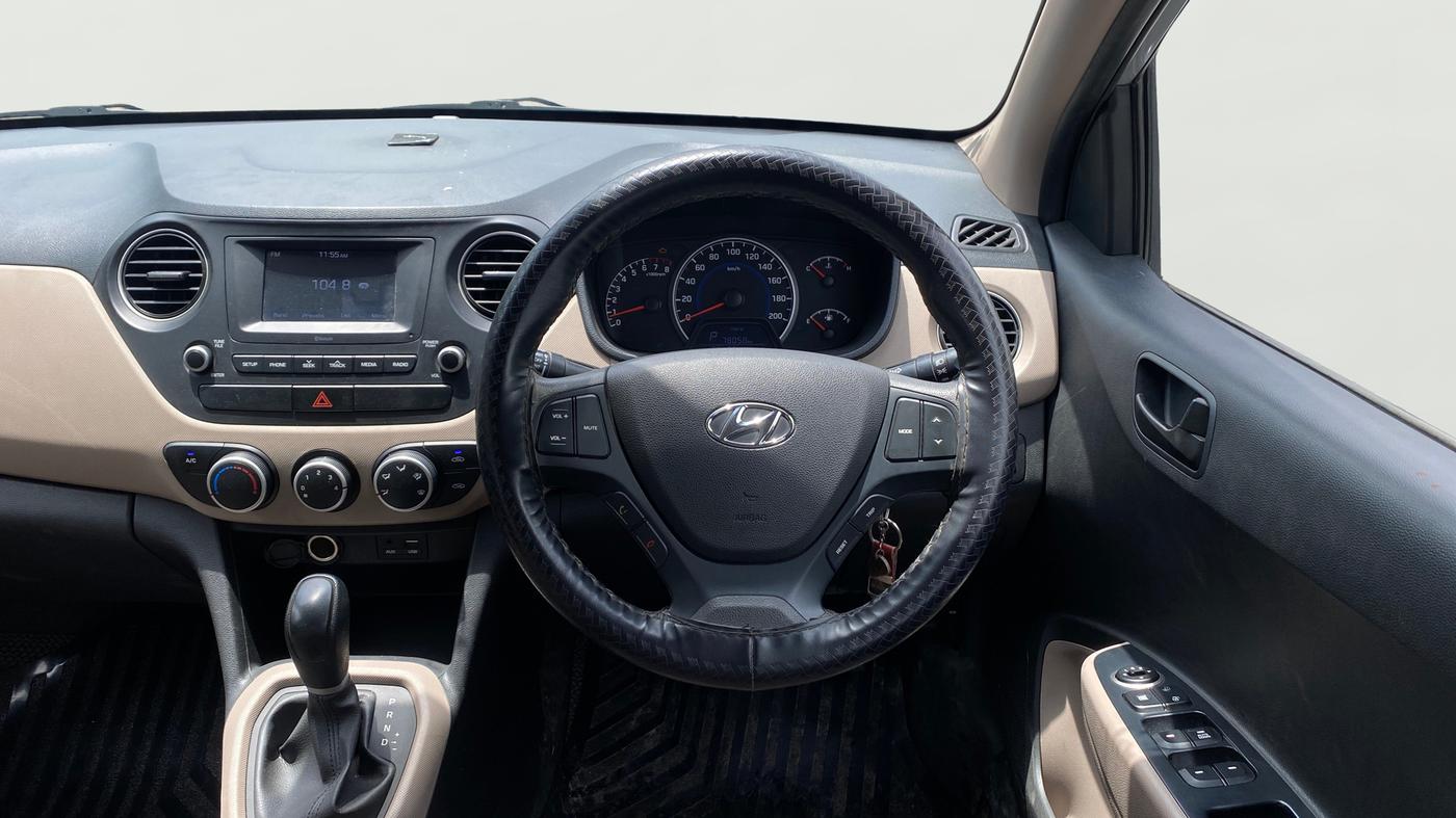 2018 Hyundai Grand i10 MAGNA AT 1.2 KAPPA VTVT, Petrol, Automatic, 25,209 km, Steering Wheel Close Up
