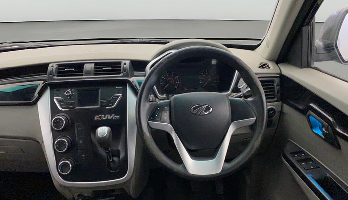 2017 Mahindra Kuv100 K6 PLUS 6 STR, Petrol, Manual, 43,431 km, Steering Wheel Close Up