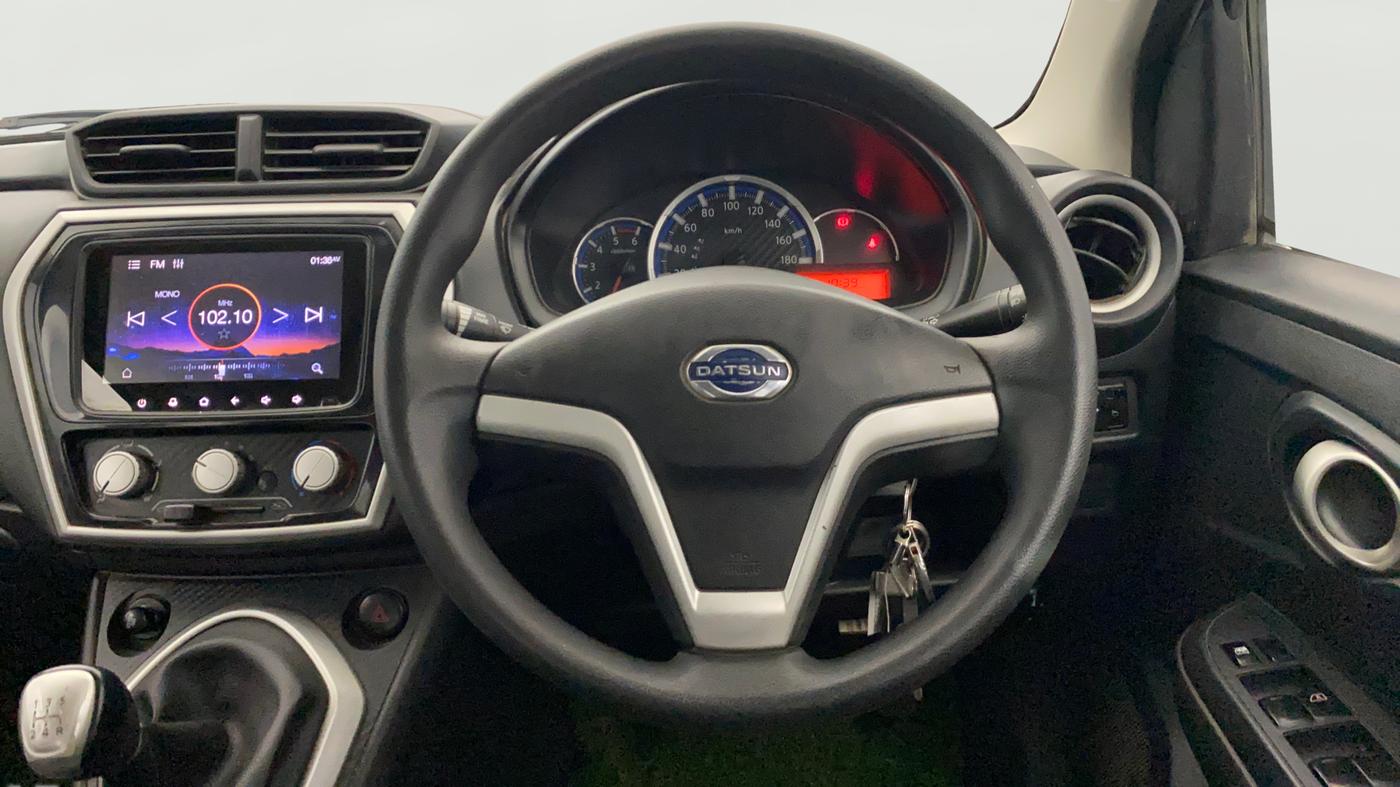 2019 Datsun Go T, Petrol, Manual, 70,185 km, Steering Wheel Close Up