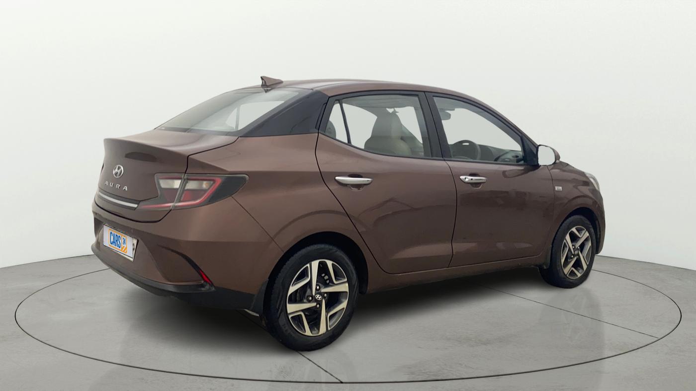 2021 Hyundai AURA SX PLUS 1.2 AMT, Petrol, Automatic, 93,864 km, Right Back Diagonal