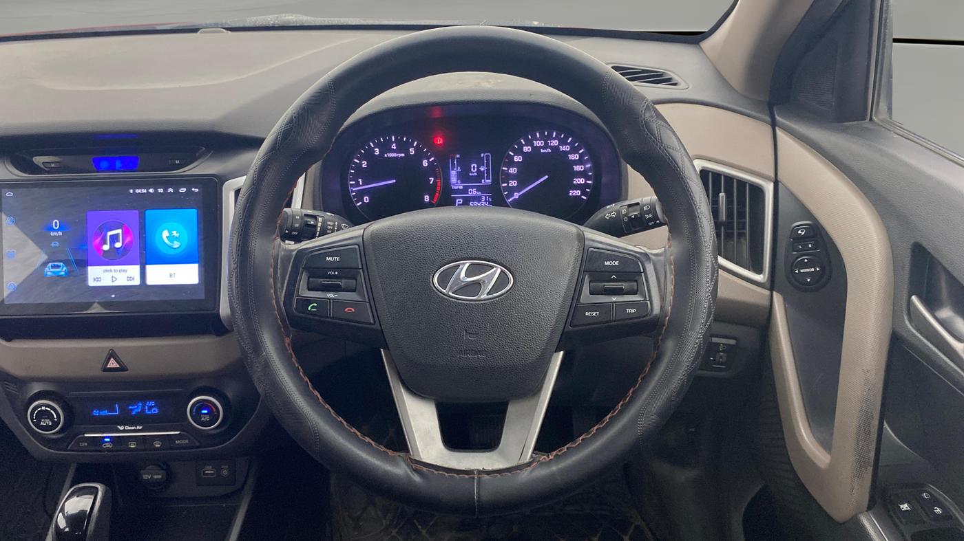 2016 Hyundai Creta SX PLUS AT 1.6 PETROL, Petrol, Automatic, 59,433 km, Steering Wheel Close Up