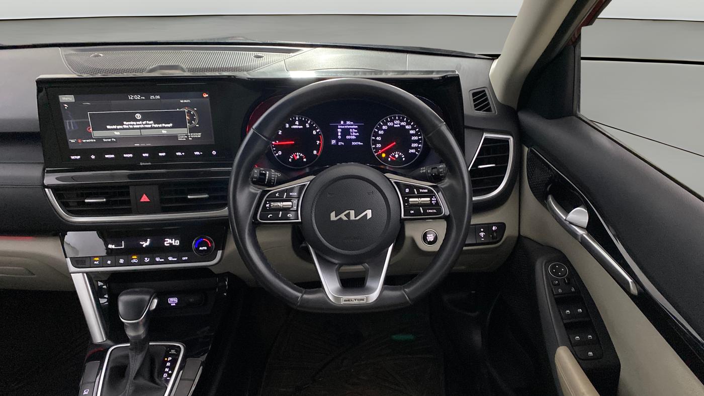 2021 KIA SELTOS HTX IVT 1.5 PETROL, Petrol, Automatic, 30,470 km, Steering Wheel Close Up