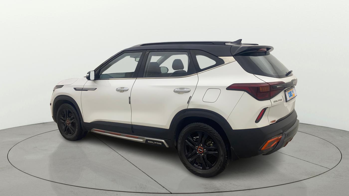 2021 KIA SELTOS HTX ANNIVERSARY EDITION 1.5 PETROL, Petrol, Manual, 1,06,646 km, Left Back Diagonal