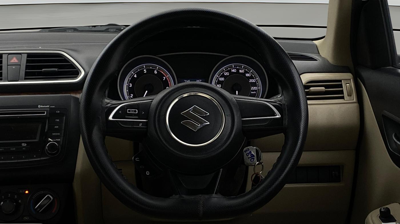 2019 Maruti Dzire VXI AMT, Petrol, Automatic, 65,355 km, Steering Wheel Close Up