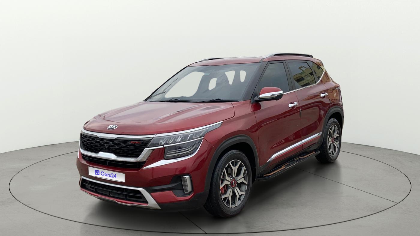 2020 KIA SELTOS GTX PLUS AT 1.5 DIESEL, Diesel, Automatic, 79,507 km, Left Front Diagonal