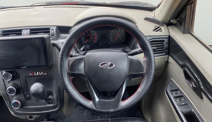 2016 Mahindra Kuv100 K4 PLUS 6 STR, Petrol, Manual, 65,758 km, Steering Wheel Close Up