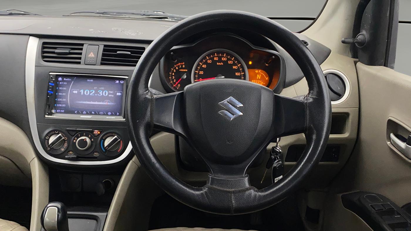 2015 Maruti Celerio VXI AMT, Petrol, Automatic, 99,330 km, Steering Wheel Close Up