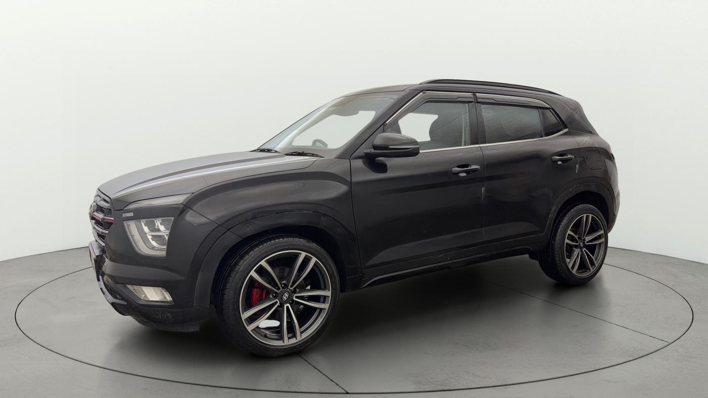 2023 Hyundai Creta SX (O) 1.5 Diesel AT Knight Edition, Diesel, Automatic, 72,509 km, Left Front Diagonal