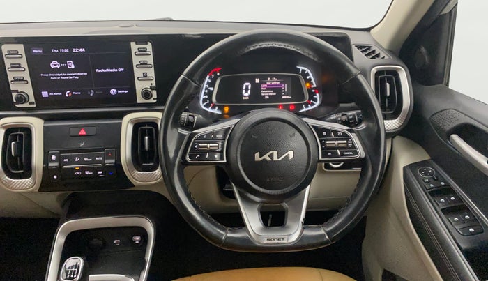 2022 KIA SONET HTX 1.0 IMT, Petrol, Manual, 84,667 km, Steering Wheel Close Up