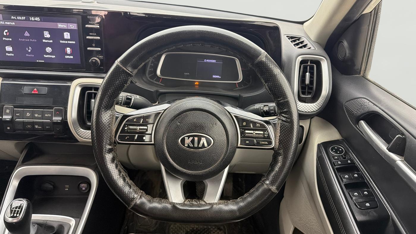 2021 KIA SONET HTX 1.0 IMT, Petrol, Manual, 56,288 km, Steering Wheel Close Up