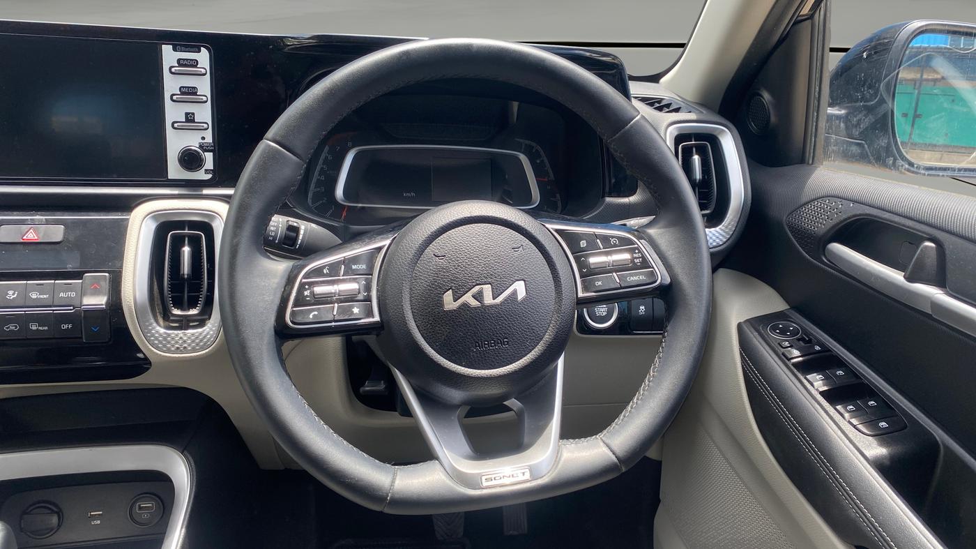 2022 KIA SONET HTX ANNIVERSARY EDITION 1.0 IMT, Petrol, Manual, 36,314 km, Steering Wheel Close Up