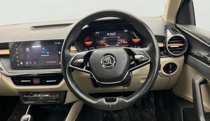 2022 Skoda SLAVIA STYLE 1.0L TSI MT, Petrol, Manual, 63,975 km, Steering Wheel Close Up