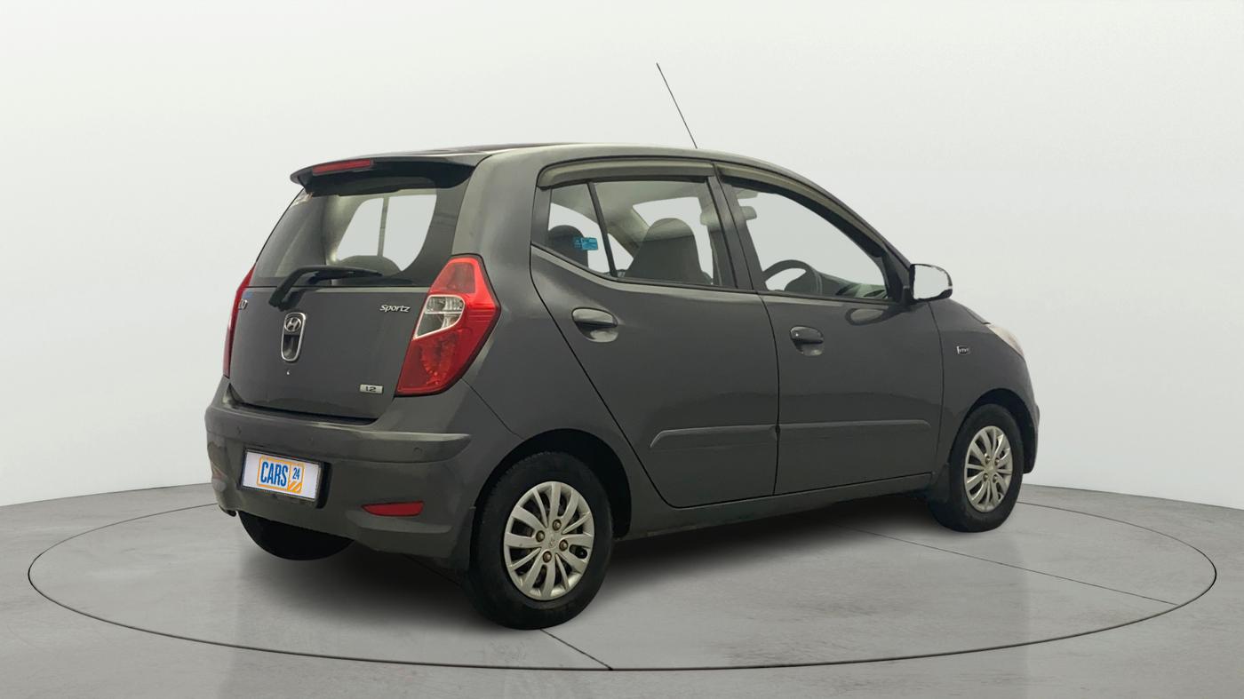 2013 Hyundai i10 SPORTZ 1.2, Petrol, Manual, 1,15,573 km, Right Back Diagonal