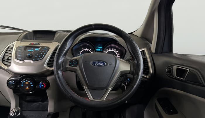 2015 Ford Ecosport TREND 1.5L PETROL, Petrol, Manual, 1,13,827 km, Steering Wheel Close Up