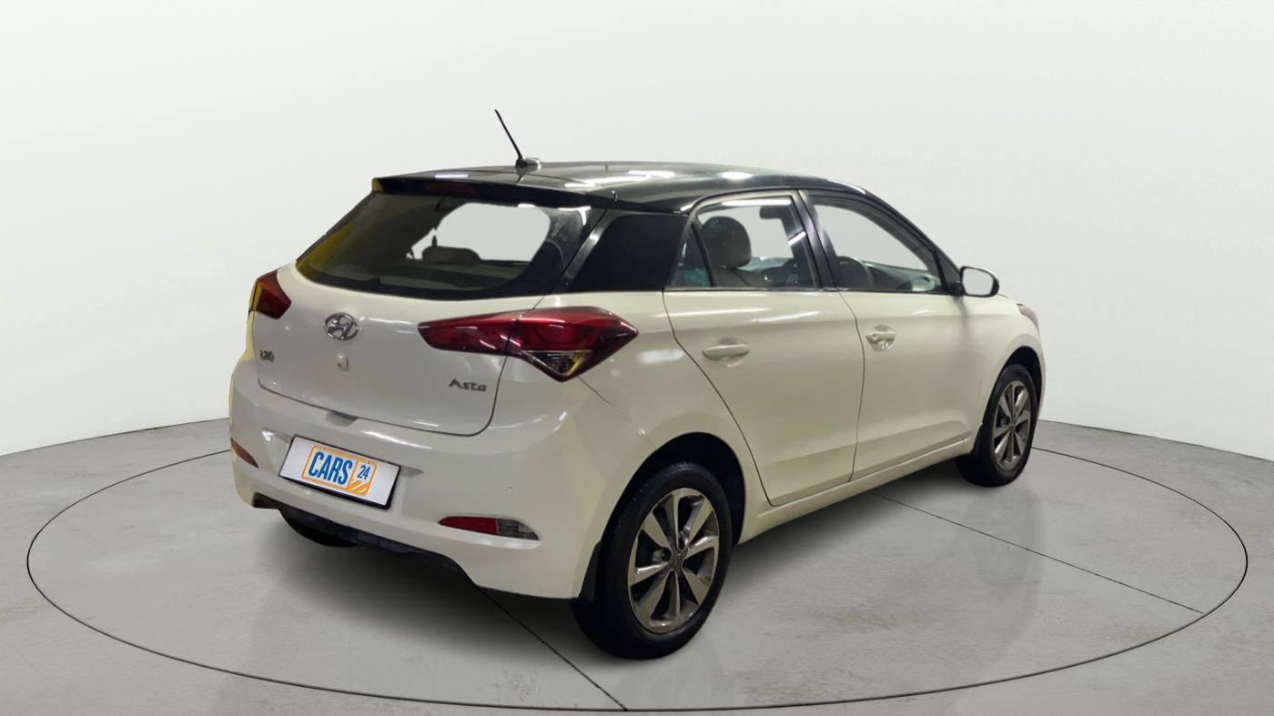 2017 Hyundai Elite i20 ASTA 1.2 DUAL TONE, Petrol, Manual, 1,23,697 km, Right Back Diagonal