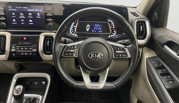 2021 KIA SONET HTX 1.0 IMT, Petrol, Manual, 39,116 km, Steering Wheel Close Up
