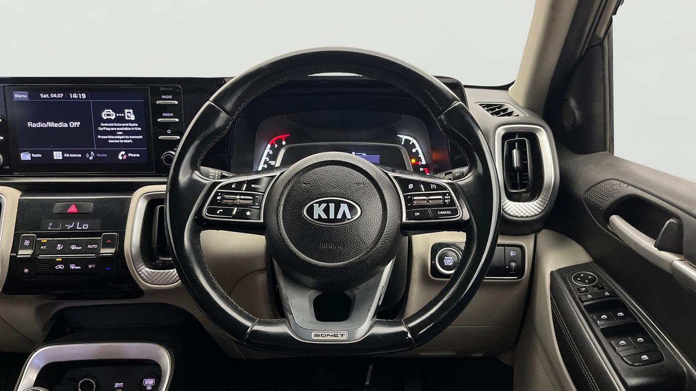 2021 KIA SONET HTX 1.0 IMT, Petrol, Manual, 45,060 km, Steering Wheel Close Up